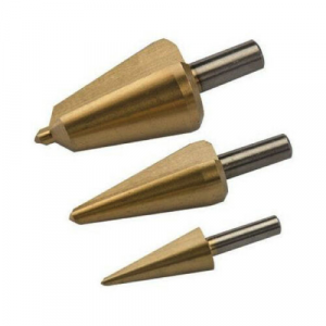 Titanium-Plated HSS Taper Drill 3pce