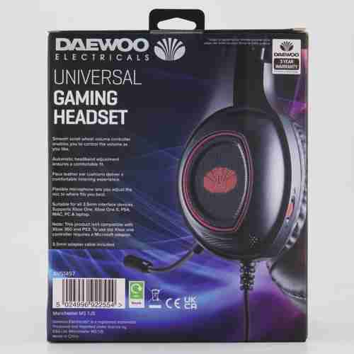 Black Universal Gaming Headset DAEWOO 1.1