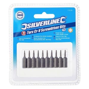 T4 Cr-V Screwdriver Bits 10pk