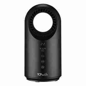 Smart Bladeless Oscillating Heater and Fan Black