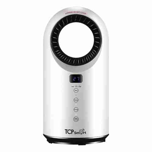 Smart Bladeless Oscillating Heater and Fan White