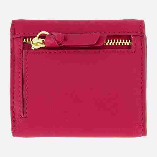 Pink Leather Plaque Logo Purse 1.3