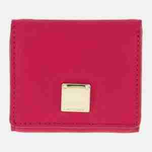 Pink Leather Plaque Logo Purse