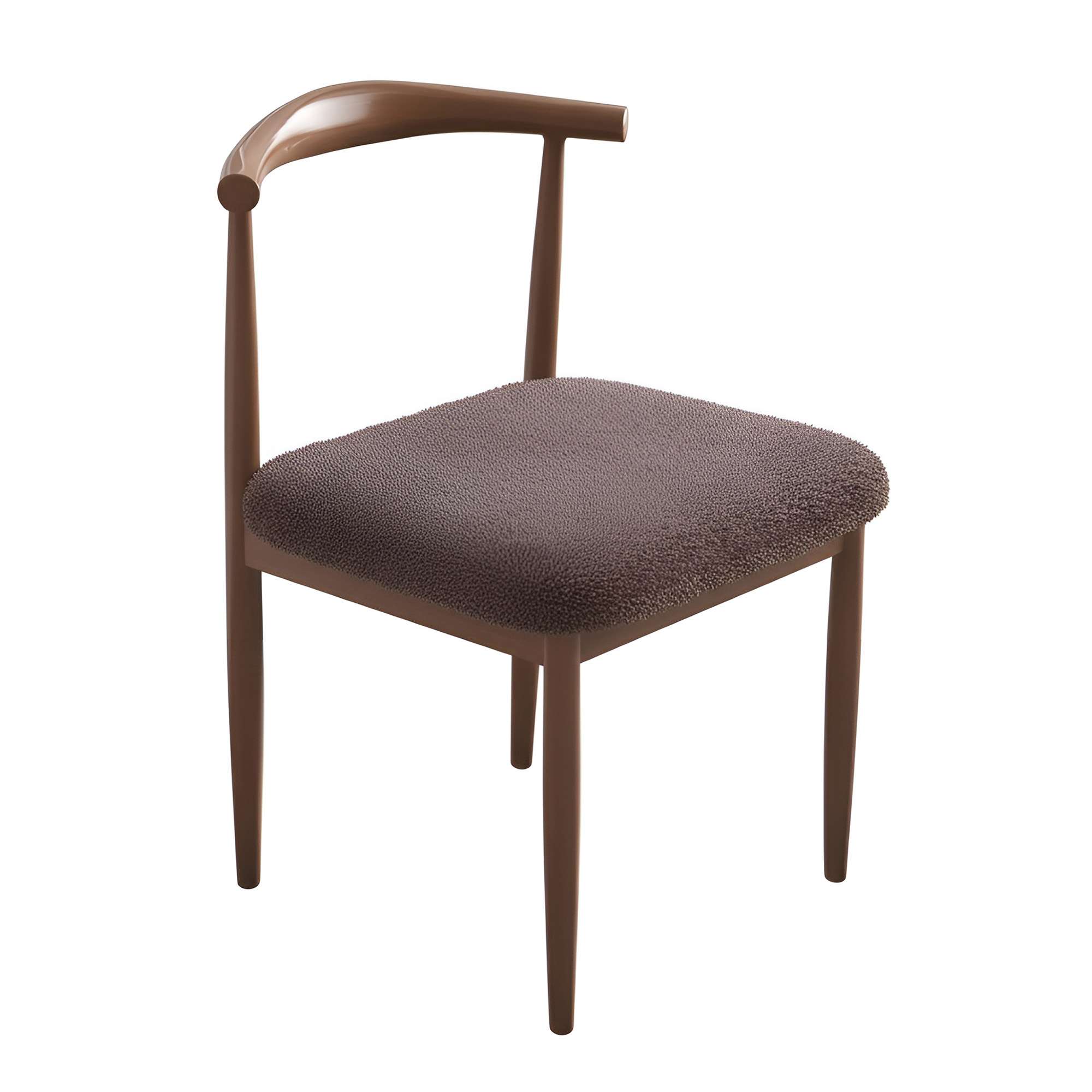 Anyseat Brown Fur Stretch Chair Cover