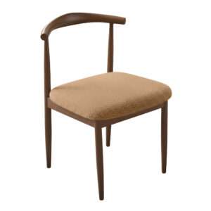 Anyseat Light Brown Fur Stretch Chair Cover