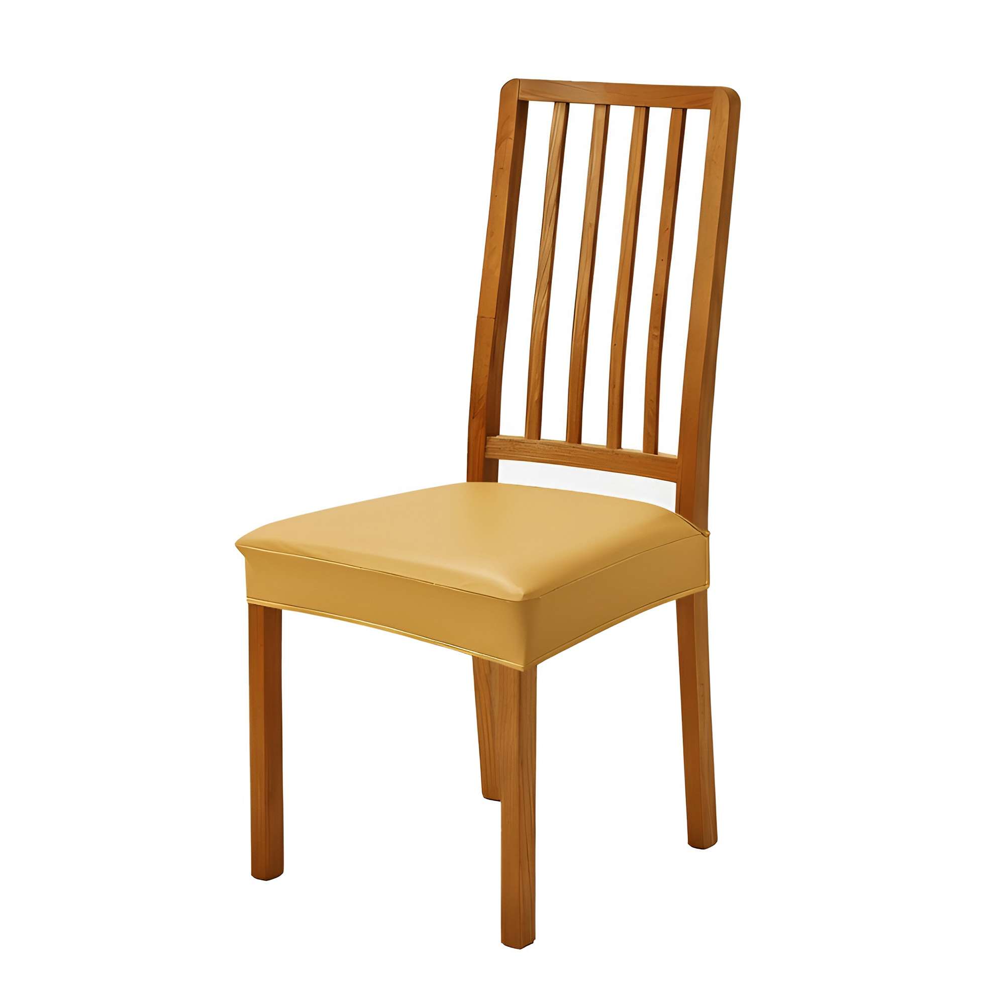 Anyseat Yellow PU Leather Chair Cover
