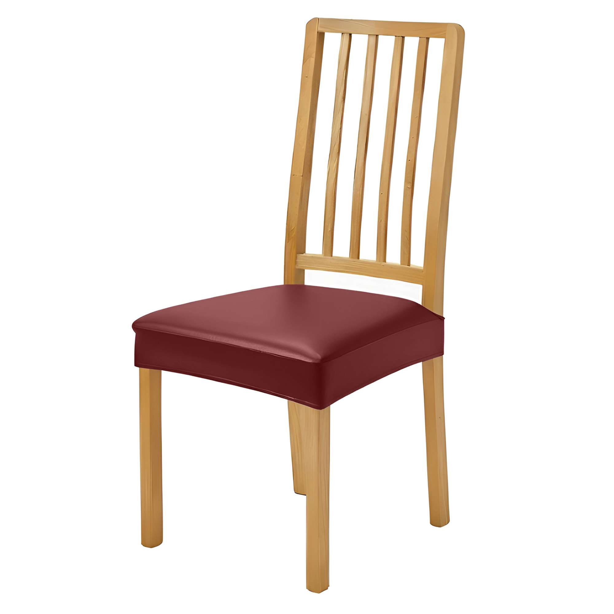 Anyseat Wine Red PU Leather Chair Cover