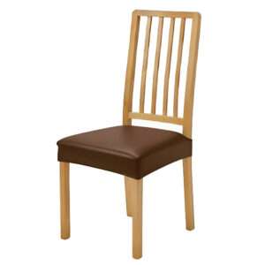 Anyseat Coffee PU Leather Chair Cover