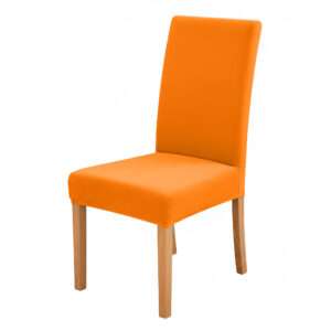Anyseat Orange Velvet Dining Chair Cover
