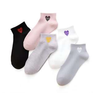 Anyfootwear 5 Pairs Women’s Cotton Spandex Socks