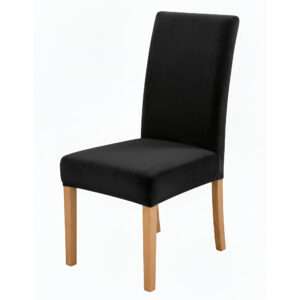 Anyseat Black Velvet Dining Chair Cover