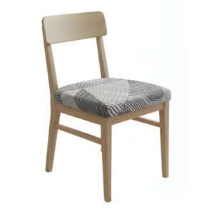 Anyseat White Linear Pattern Print Chair Cover