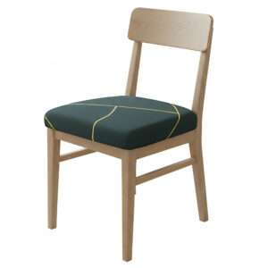 Anyseat Dark Green Linear Print Chair Cover