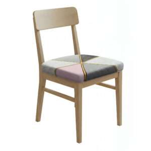 Anyseat Grey and Pink Linear Print Chair Cover