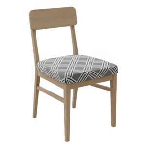 Anyseat Grey Macro Knit Print Chair Cover