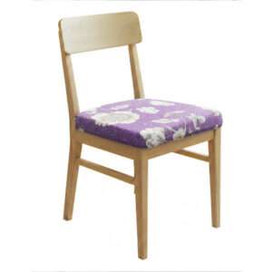 Anyseat Purple Floral Pattern Print Chair Cover