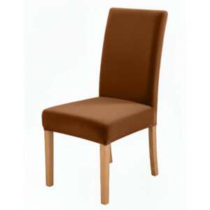 Anyseat Camel Velvet Dining Chair Cover