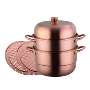Anygleam Rose Gold 3-Layer Steamer Pot