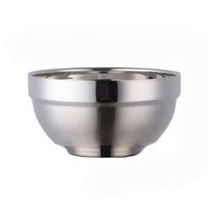 Anygleam Silver Rice Bowls Stainless Steel