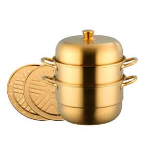 Anygleam Gold 3-Layer Steamer Pot