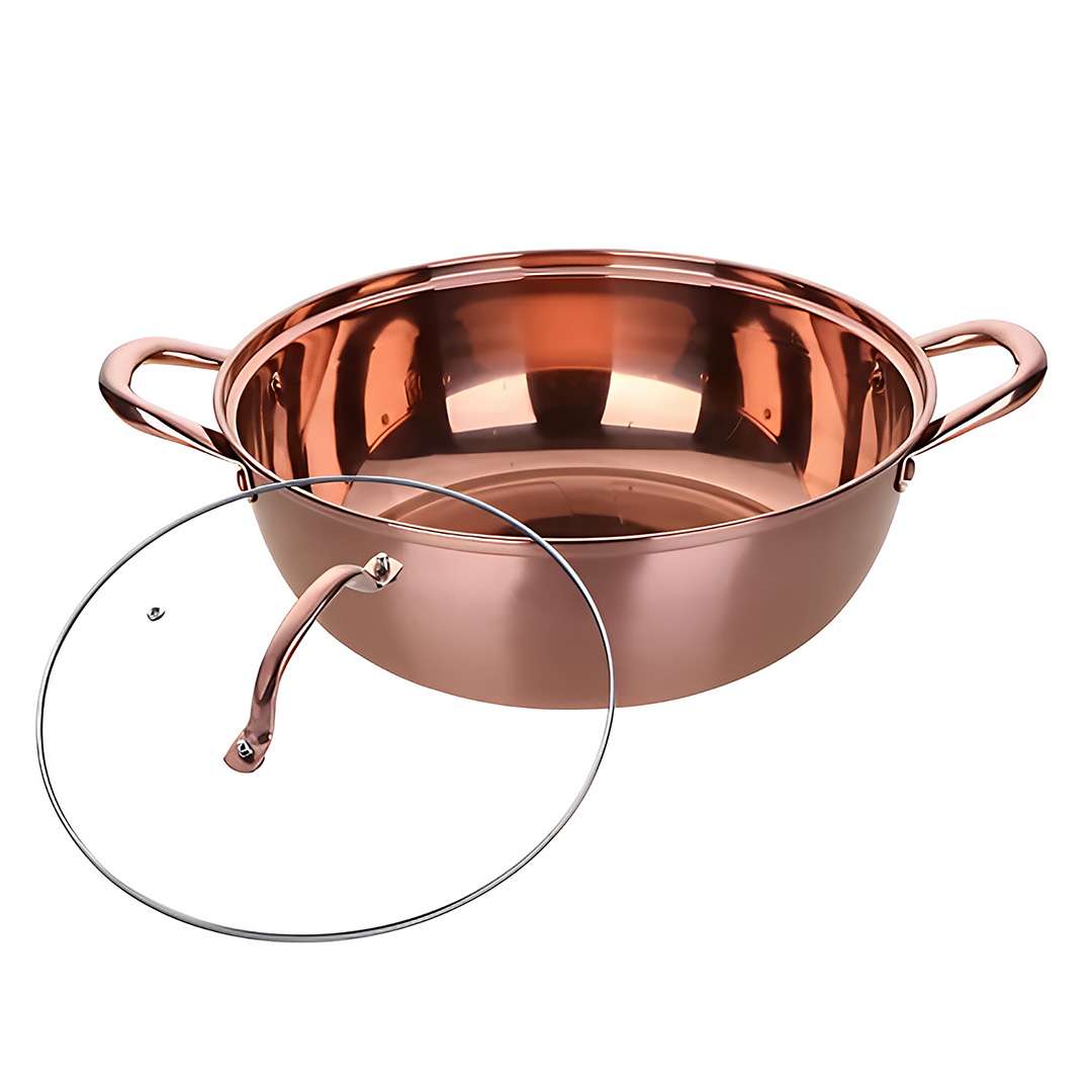 Anygleam Stock Pot Rose Gold Stainless Steel
