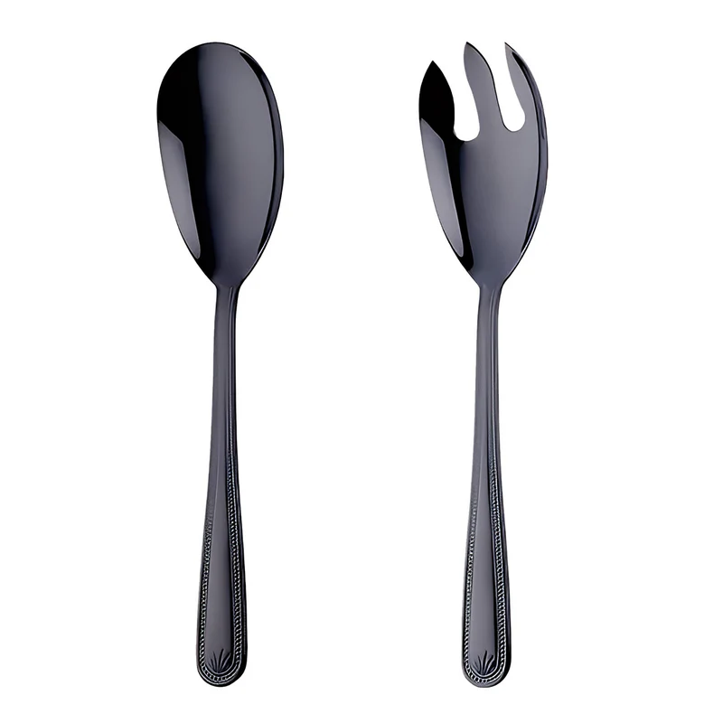 Anygleam Black Giant Spoon & Fork Set