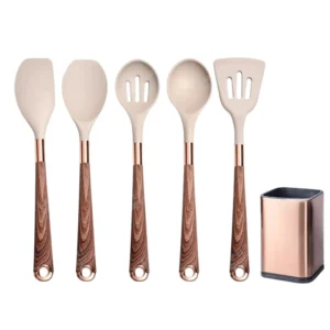 Anygleam Utensils Brown 5 Set with Storage Box