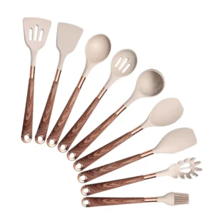 Anygleam Kitchen Utensils Set 9pcs Brown