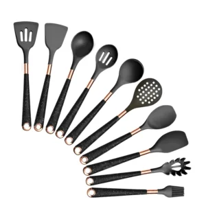 Anygleam Kitchen Utensils Set 10pcs Black