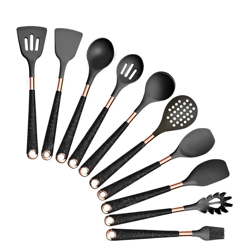 Anygleam Kitchen Utensils Set 10pcs Black