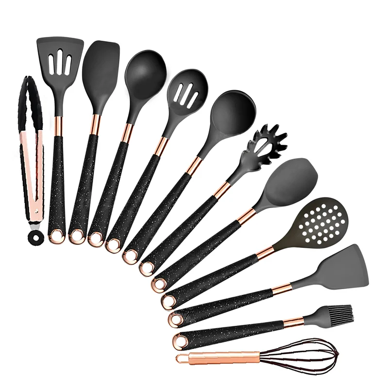 Anygleam Kitchen Utensils Set 12pcs Black