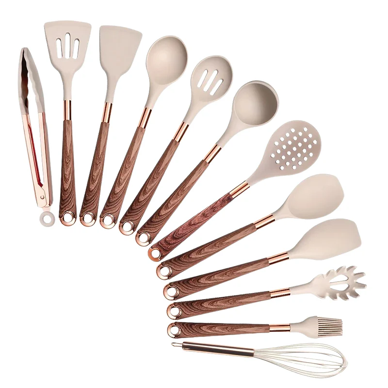 Anygleam Kitchen Utensils Set 12pcs Brown