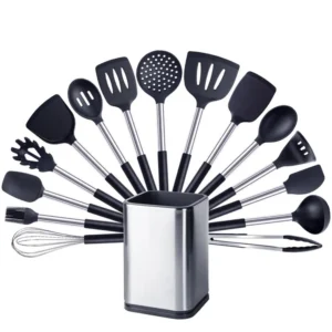 Anygleam Utensils Set 15pcs with Storage Box