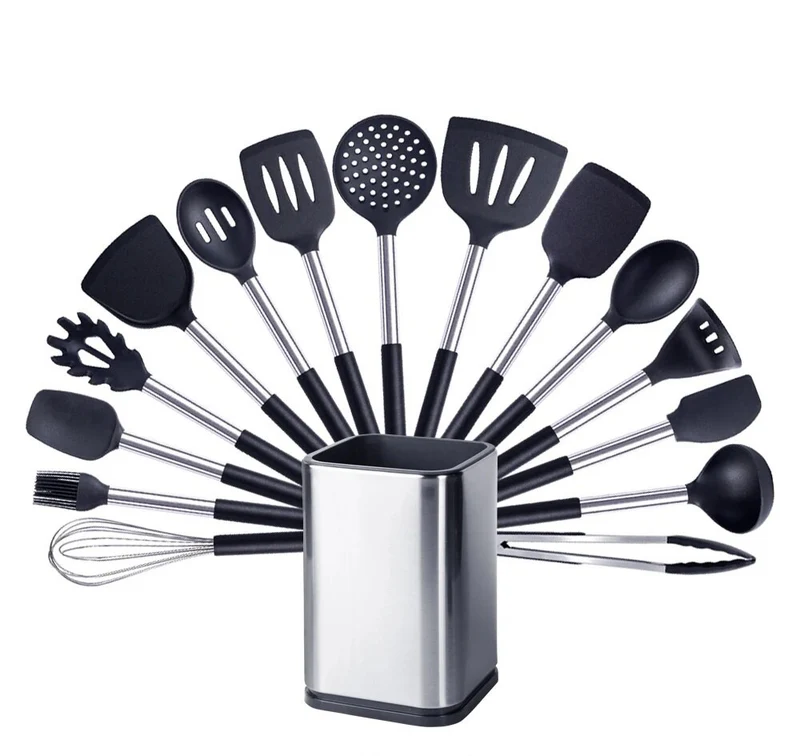 Anygleam Utensils Set 15pcs with Storage Box