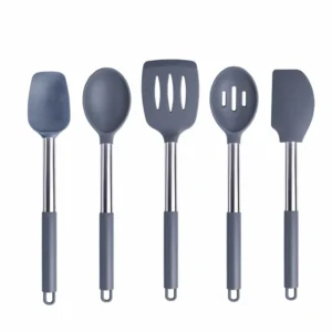 Anygleam Kitchen Utensils Set 5pcs Grey/ Silver