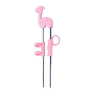 Anygleam Pink Silver Giraffe Chopsticks