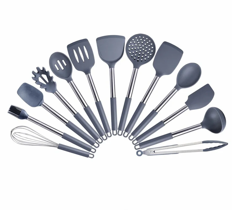 Anygleam Kitchen Utensils Set 13pcs Grey/ Silver