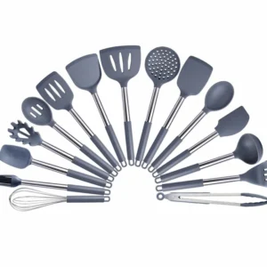 Anygleam Kitchen Utensils Set 15pcs Grey/ Silver