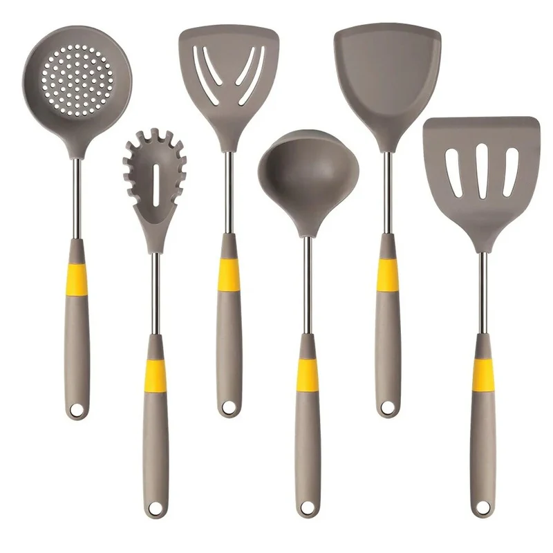 Anygleam Cooking Utensil Set Spatula Khaki 6pcs