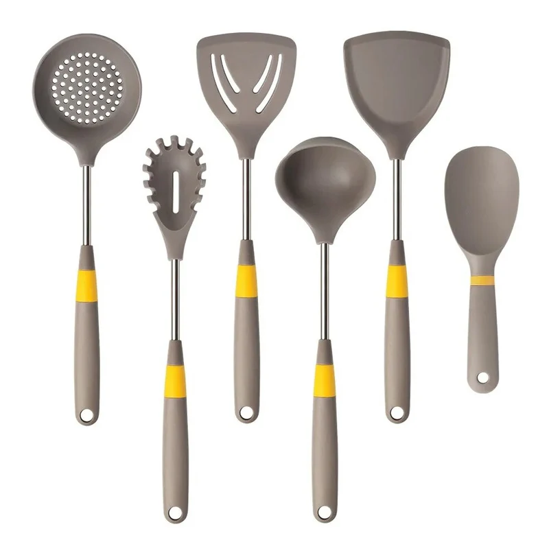 Anygleam Cooking Utensil Set Spatula Khaki 6pcs