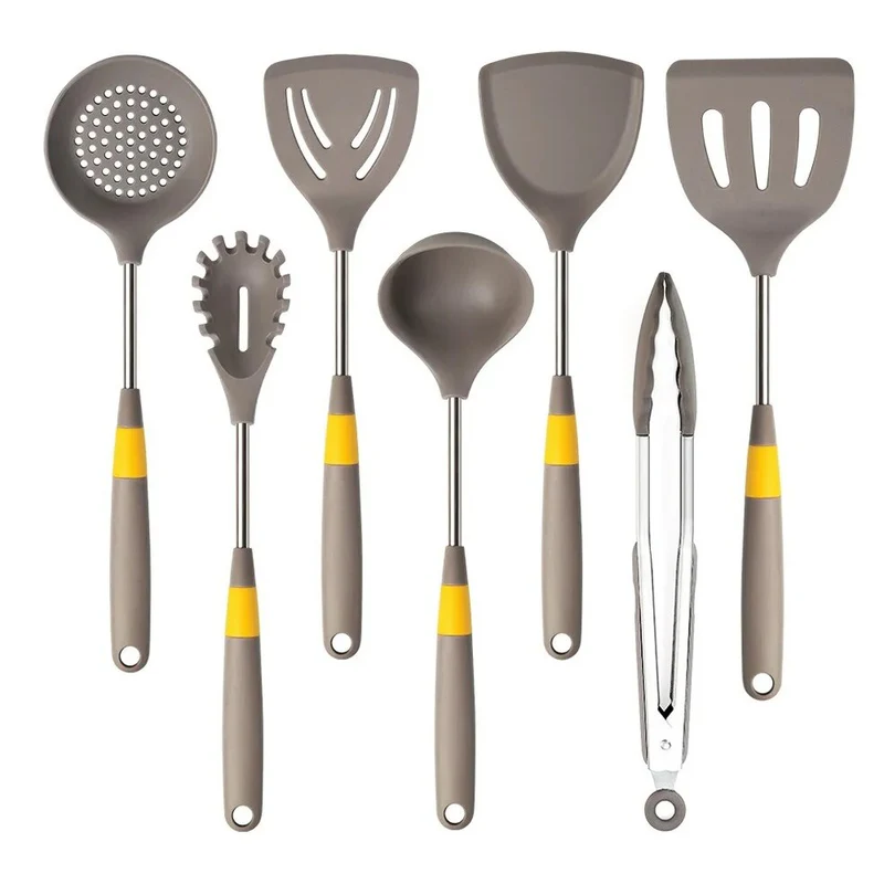 Anygleam Utensil Set 6pcs Spatula with 1 Tong