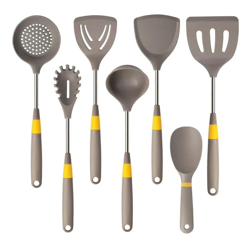 Anygleam Cooking Utensil Set Spatula Khaki 7pcs
