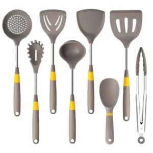 Anygleam Cooking Utensil Set Spatula Khaki 8pcs