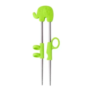 Anygleam Green Silver Elephant Chopsticks