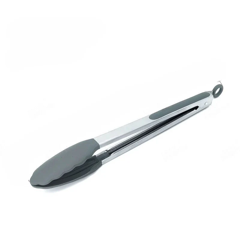 Anygleam Tong Stainless Steel Large Grey Handle