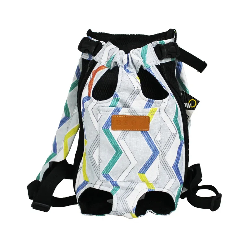 Anypet Medium Zigzag Pattern Pet Carrier Backpack