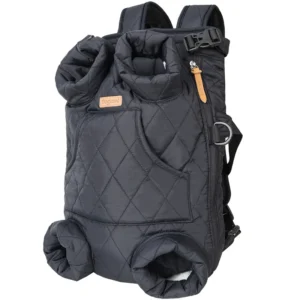Anypet Black Cozy Winter Pet Carrier Backpack