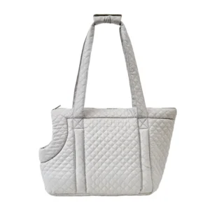 Anypet Quilted Thin Grey Pet Carrier Shoulder Bag