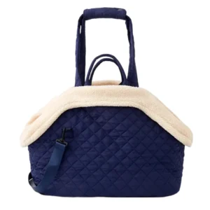 Anypet Quilted Thicken Navy Blue Pet Carrier