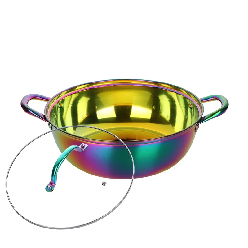 Anygleam Stock Pot Rainbow Stainless Steel